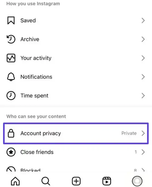 زوم نکردن عکس پروفایل اینستاگرام