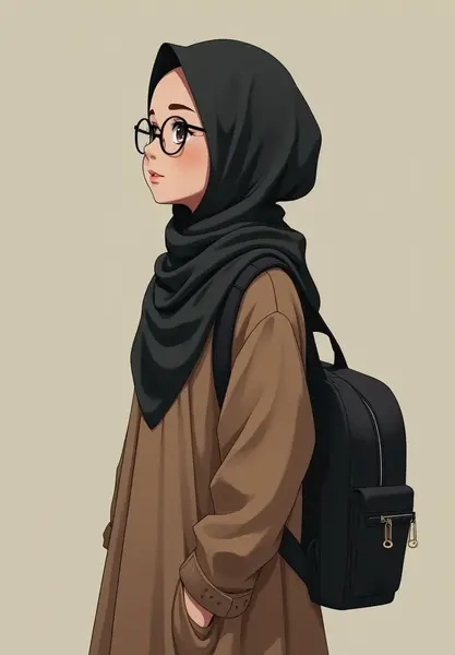 عکس دختر باحجاب کارتونی برای پروفایل