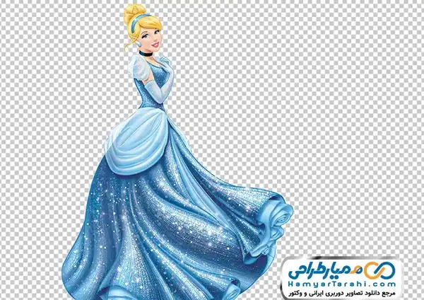 عکس سیندرلا با لباس آبی
