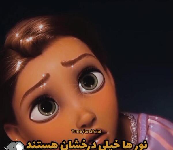 عکس راپونزل با موهای بلندش