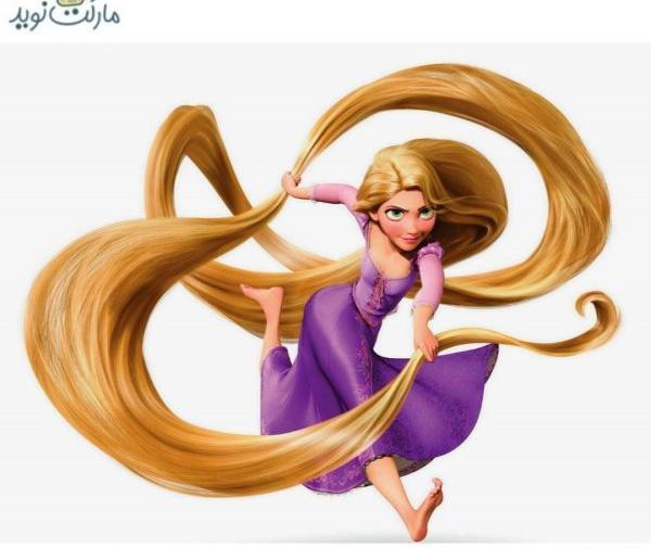 عکس راپونزل با موهای بلندش