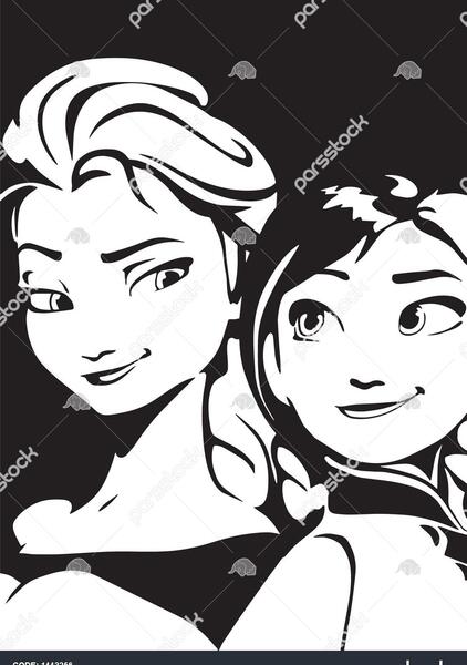 عکس سیاه و سفید السا و آنا