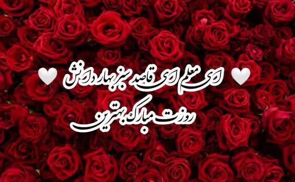 دانلود متن و عکس تبریک روز معلم