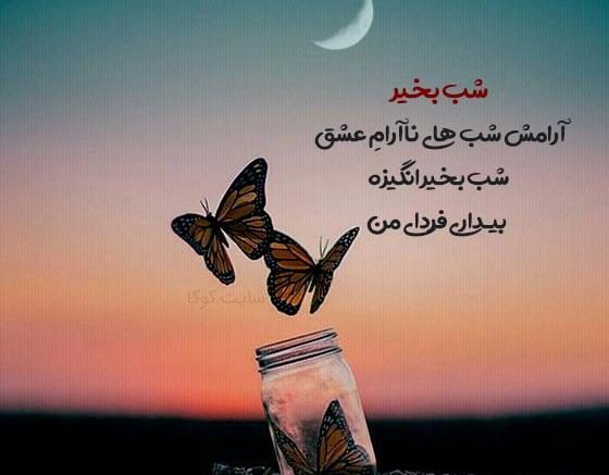 عکس نوشته های عاشقانه شب بخیر