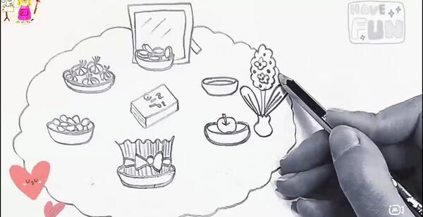 عکس نقاشی سبزه سفره هفت سین