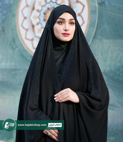 عکس مانتو عبایی نگین دار