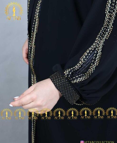 عکس مانتو عبایی نگین دار