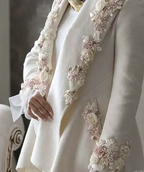 عکس مانتو گلدوزی شده مجلسی