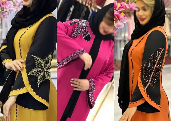 عکس مانتو گلدوزی شده مجلسی