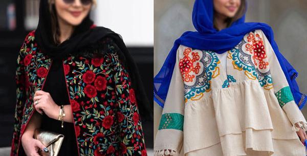 عکس مانتو های سوزن دوزی