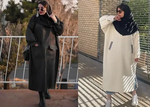 عکس مانتو زمستانه بلند