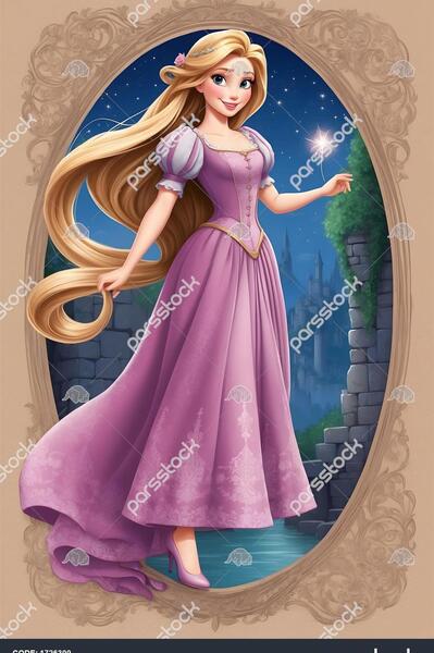 عکس نقاشی پرنسس گیسو کمند