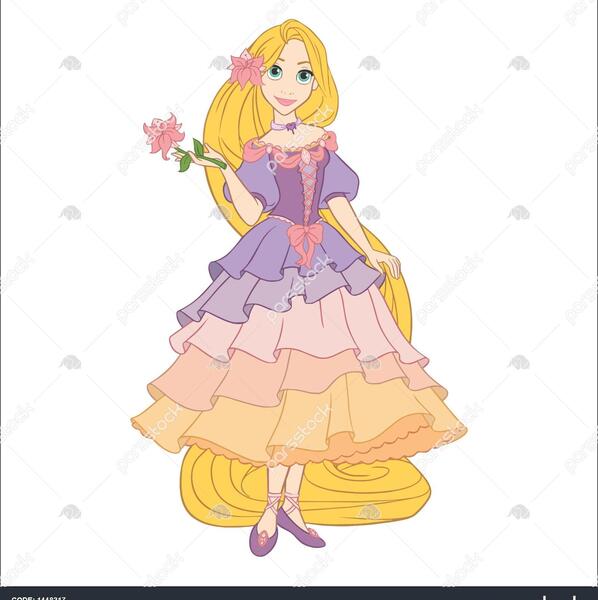 عکس نقاشی پرنسس گیسو کمند