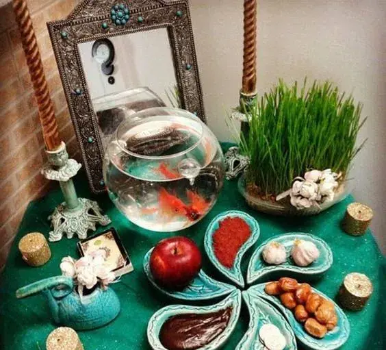 عکس طبیعی از سفره هفت سین