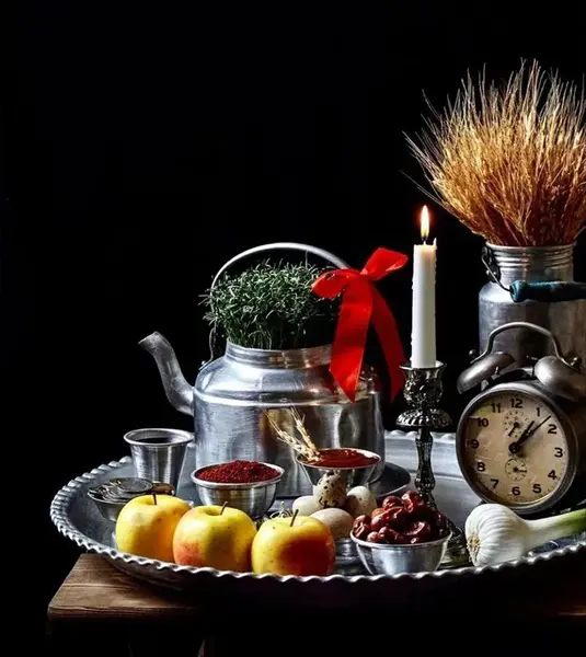 عکس سفره ی هفت سین طبیعی