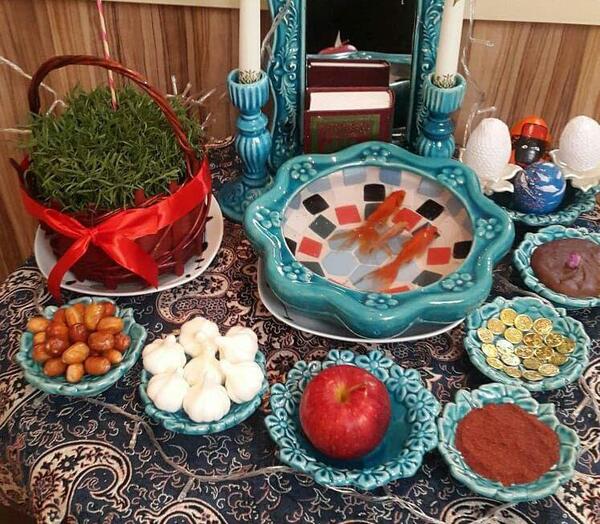 عکس سفره ی هفت سین طبیعی
