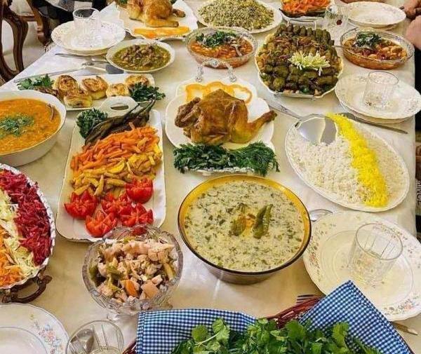عکس سفره های شام مهمانی