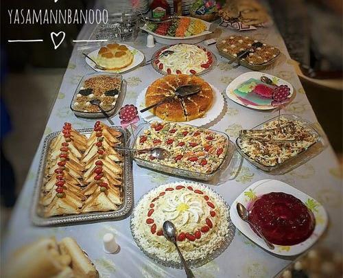 عکس سفره های شام مهمانی