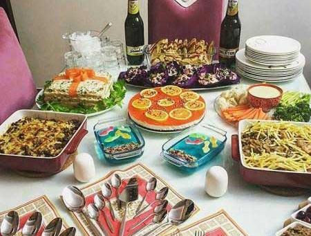شام عکس سفره مهمانی شیک