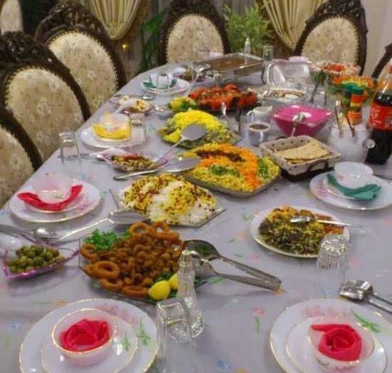 شام عکس سفره مهمانی شیک