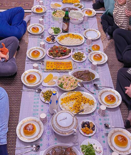 شام عکس سفره مهمانی شیک