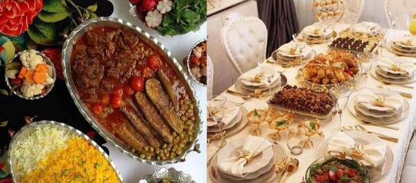 شام عکس سفره مهمانی شیک