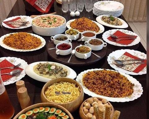 شام عکس سفره مهمانی شیک