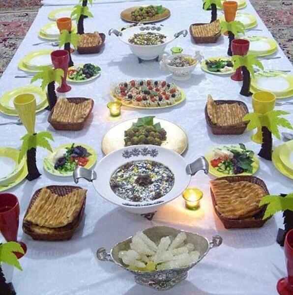 عکس سفره ساده ماه رمضان