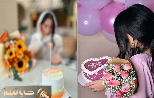 ژست عکس تولد با کیک تو کافه