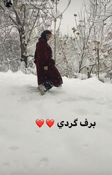 ژست عکس گرفتن تو برف