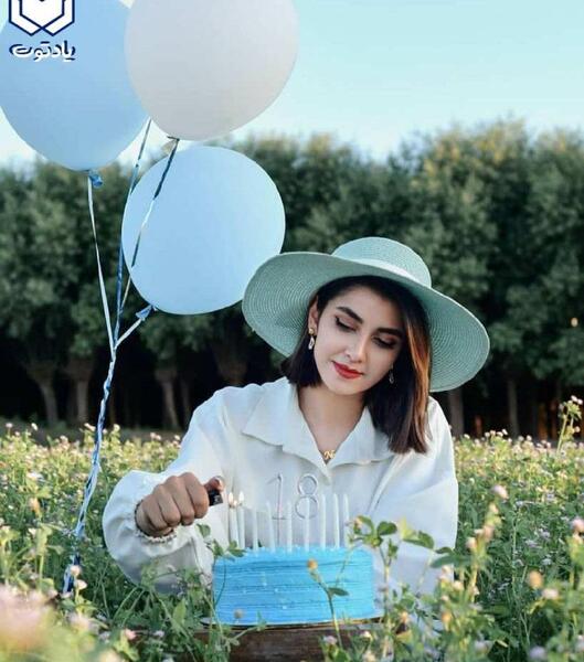 ژست عکس تولد با سایه