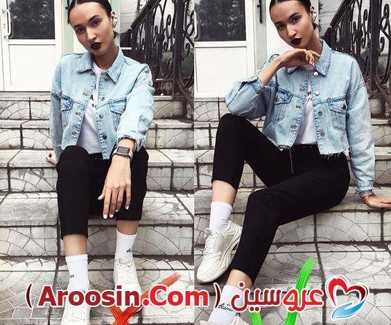 ژست عکس با تیپ لش