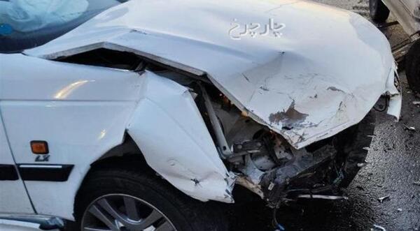 ماشین عکس پژو پارس تصادفی سفید