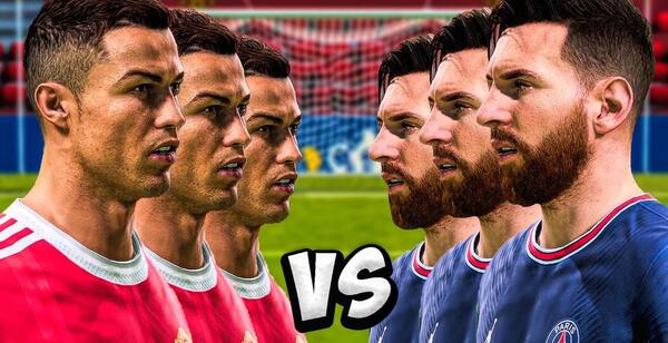 عکس لیونل مسی با کریستیانو رونالدو
