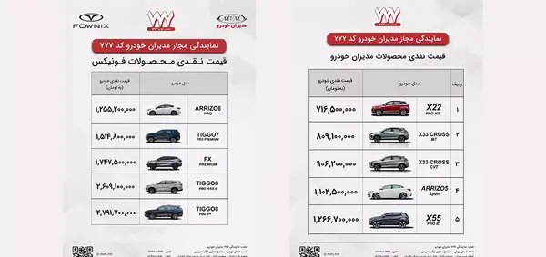 عکس ماشین های مدیران خودرو با قیمت