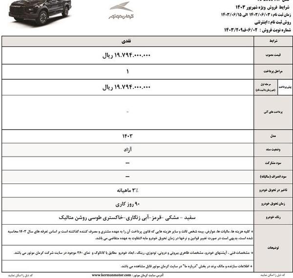 عکس ماشین t9 کرمان موتور