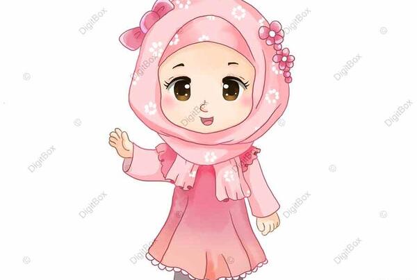 عکس دختر محجبه کارتونی برای پروفایل
