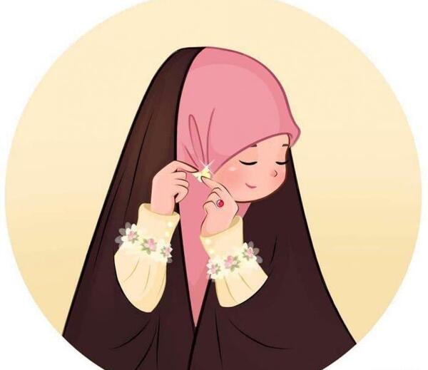 عکس دختر محجبه کارتونی برای پروفایل