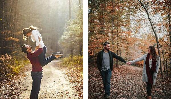 عکس عاشقانه در جنگل