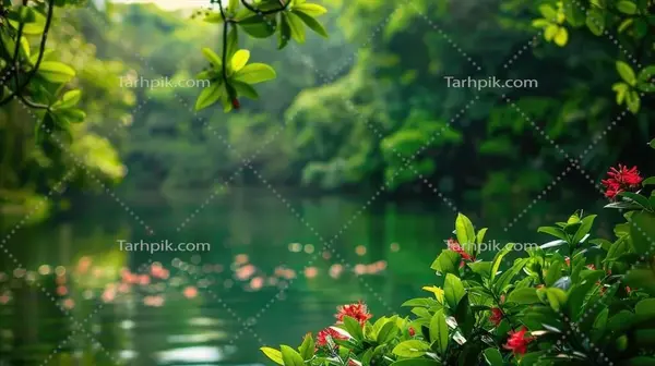 عکس گل دریاچه