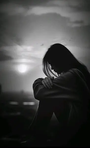 عکس سیاه پروفایل غمگین
