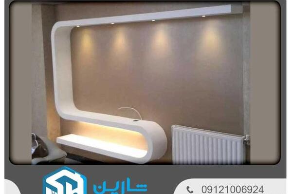 عکس دکور تلویزیون با گچ