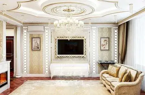 عکس دکور تلویزیون با گچ