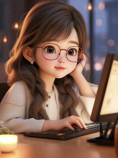 عکس دختر خوشحال کارتونی