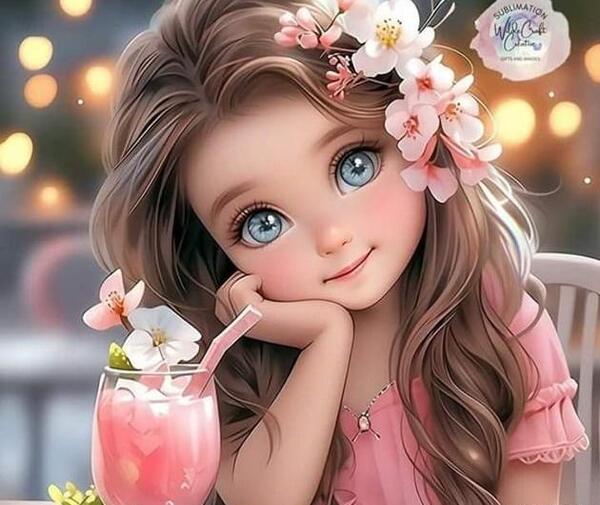 عکس دختر خوشحال کارتونی