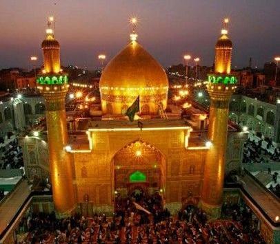 عکس از گنبد حرم امام علی