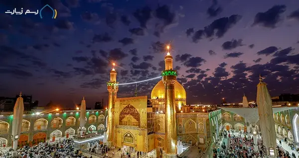 عکس از گنبد حرم امام علی