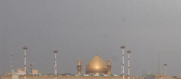 عکس از گنبد حرم امام علی