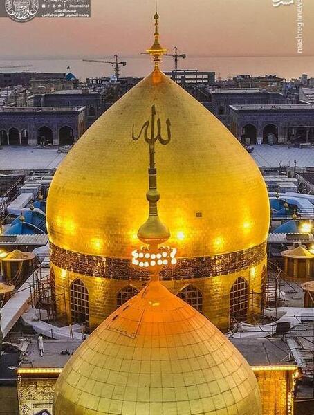 عکس از گنبد حرم امام علی