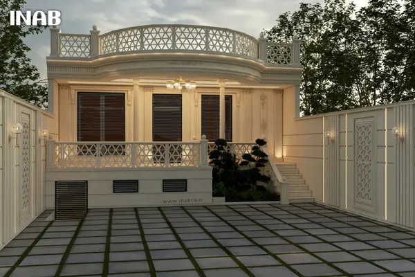 عکس از نمای ساختمان یک طبقه